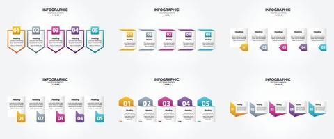 flaches Designset der Vektorillustrations-Infografiken für Werbebroschürenflieger und -zeitschrift vektor