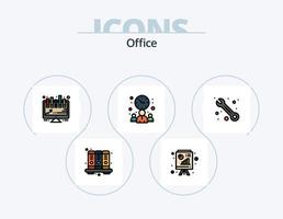 kontor linje fylld ikon packa 5 ikon design. markör. teckning. telefon. stjärna. tilldela vektor