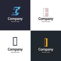 brev jag stor logotyp packa design kreativ modern logotyper design för din företag vektor