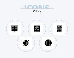 Office-Glyphen-Icon-Pack 5-Icon-Design. . berechnen. Diagramm. Taschenrechner. streamen vektor