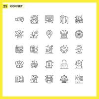 25 kreativ ikoner modern tecken och symboler av vägbeskrivning Karta stift läsplatta mobil redigerbar vektor design element