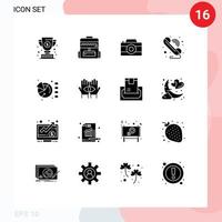 16 kreativ ikoner modern tecken och symboler av paj Diagram bild wiFi kommunikation redigerbar vektor design element