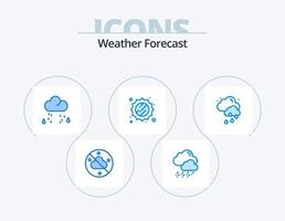 Wetter blau Icon Pack 5 Icon Design. . Wetter. Wetter. regnerisch. Wetter vektor