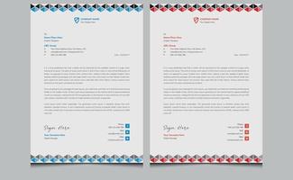 färgrik elegant rena abstrakt kreativ modern professionell företags- identitet företag stil brev design mall. vektor