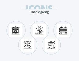 Thanksgiving Line Icon Pack 5 Icon Design. das Erntedankfest. Cranberry. das Erntedankfest. Beere. Bein vektor