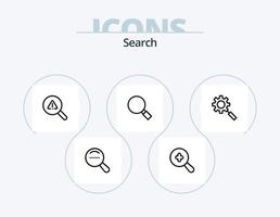 Suchzeile Icon Pack 5 Icon Design. dot. Lupe. Grafik. Ansicht. finden vektor