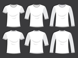 Weißer leerer T-Shirt Schablonen-Vektor vektor