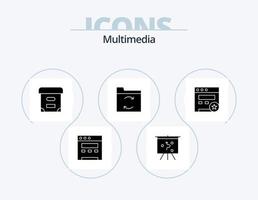 Multimedia-Glyphen-Icon-Pack 5-Icon-Design. . Sicherung. . seo vektor