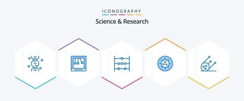 Wissenschaft 25 blaues Symbolpaket einschließlich . . Wissenschaft. Platz. Wissenschaft vektor