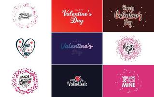 Sei mein Valentinsgruß mit einem Herzdesign. geeignet für den einsatz in valentinstagkarten und einladungen vektor