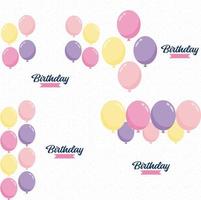 elegant golden. blau. Silber. und weißer ballon und tuch ammer party popper ribbonhappy birthday feier karte banner vorlage vektor