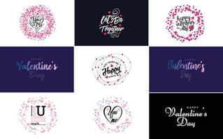 Happy Women's Day Schriftzug Typografie Poster mit Einladungsdesign zum Internationalen Frauentag vektor