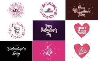 Sei mein Valentinsgruß mit einem Herzdesign. geeignet für den einsatz in valentinstagkarten und einladungen vektor