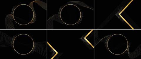 elegant. svart och guld quatrefoil mönster vektor
