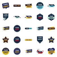 the take away vector pack 25 elegante designs für lebensmittelmarketing und werbung