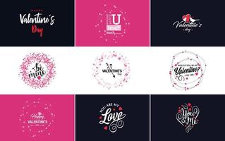 ich liebe dich handgezeichnete schriftzüge mit herzdesign. geeignet für den einsatz in valentinstag-designs oder als romantischer gruß vektor