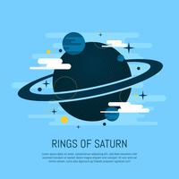 Ringe von Saturn-Vektor-Illustration vektor