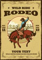 Retro-Rodeo-Flyer vektor