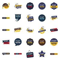 25 professionell typografisk mönster för en polerad Start kampanj Start nu vektor