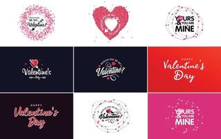 Sei mein Valentinsgruß mit einem Herzdesign. geeignet für den einsatz in valentinstagkarten und einladungen vektor