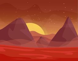 Einzigartige Mars Landscape Vektoren