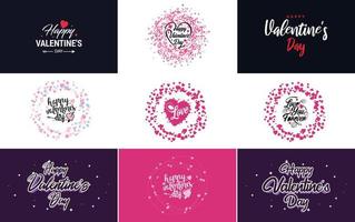 Sei mein Valentinsgruß mit einem Herzdesign. geeignet für den einsatz in valentinstagkarten und einladungen vektor