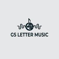moderne buchstabe ds musik logo vektorillustration vektor
