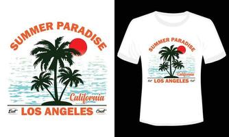 kalifornien los angeles t-shirt design vektorillustration vektor