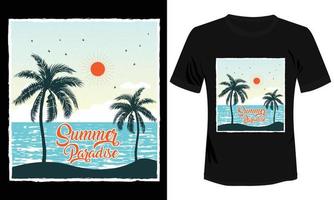 sommerparadies t-shirt design vektorillustration vektor