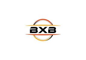 bxb brev royalty mandala form logotyp. bxb borsta konst logotyp. bxb logotyp för en företag, företag, och kommersiell använda sig av. vektor