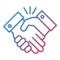 Symbol für Handshake-Linienverlauf vektor