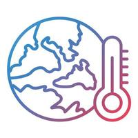 Symbol für den Gradienten der Klimaänderungslinie vektor