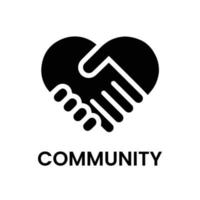 community logotyp mall vektor