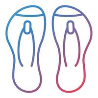 Symbol für den Farbverlauf der Flip-Flop-Linie vektor