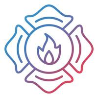 Symbol für den Verlauf der Feuerwehrabzeichenlinie vektor