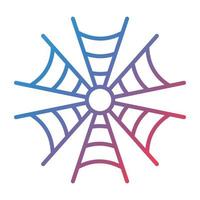 Spindel webb linje lutning ikon vektor