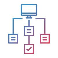 arbetsflöde linje gradient ikon vektor