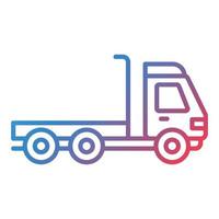 Symbol für den Gradienten der LKW-Anhängerlinie vektor