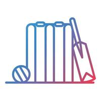 cricket linje lutning ikon vektor