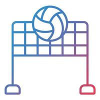 Symbol für den Gradienten der Volleyballlinie vektor
