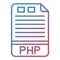 Symbol für den Gradienten der PHP-Linie vektor