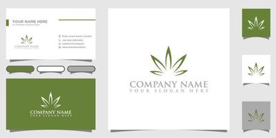cannabis och företag branding mall mönster inspiration vektor
