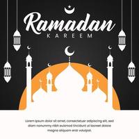 ramadan-fahnenillustration im flachen design vektor