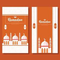 ramadan vertikal baner illustration i platt design vektor