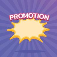 Promotion, Starburst-Label, Shopping-Schriftart, Promotion-Label-Verkauf, Promotion-Rabatt-Banner-Vorlagen vektor