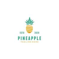 ananas frukt logotyp design vektor illustration inspiration