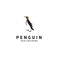 pingvin djur- antarctica minimalistisk logotyp design illustration vektor