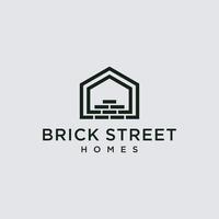 Brick Street Home-Logo-Design-Vorlagenelement vektor