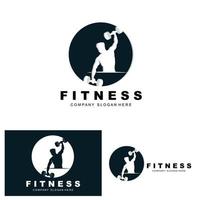 Gym logotyp, kondition logotyp vektor, design lämplig för kondition, sporter Utrustning, kropp hälsa, kropp tillägg produkt märken vektor