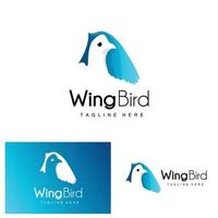 Vogellogo, Vogelflügelvektor, minimalistisches Design, für Produktbranding, Vorlagensymbolillustration vektor